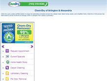 Tablet Screenshot of chemdryofarlingtonandalexandria.com